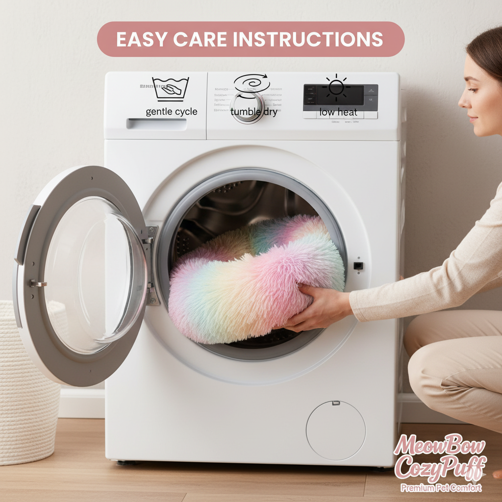 Luxurious Rainbow Fur Bed