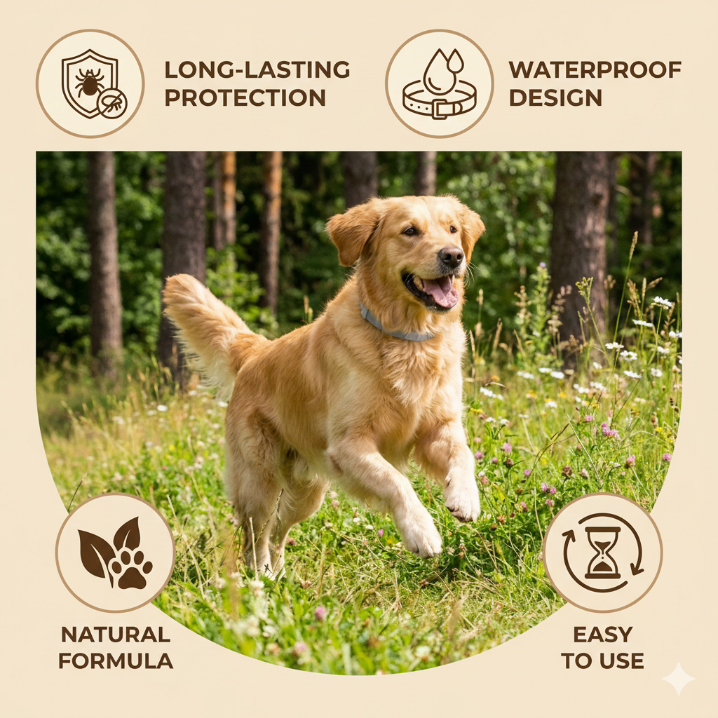 MeowBow Protect+™ Flea & Tick Defense Collar for Dogs